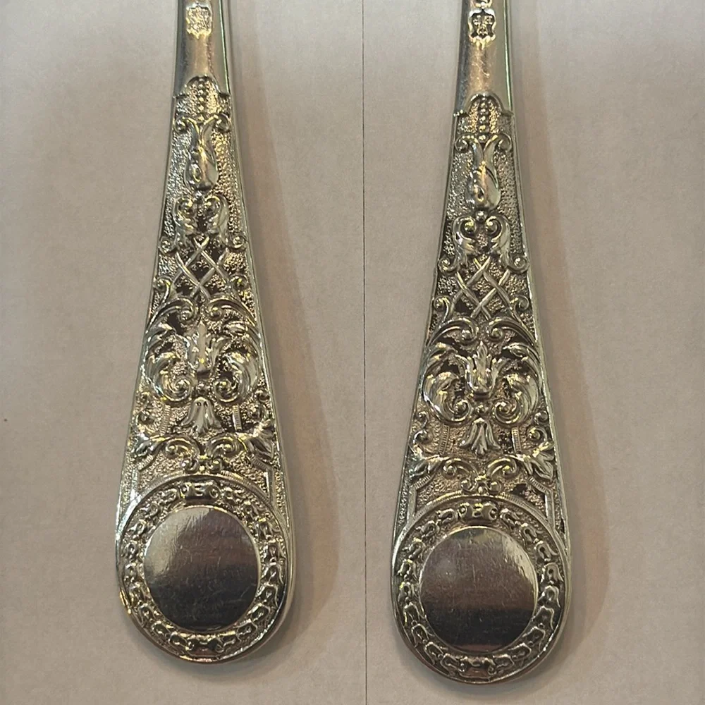ANTIQUE VICTORIAN Thomas Prime & Son‎ Stag Antlers 2 Set of Butter Knives